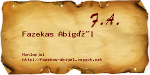 Fazekas Abigél névjegykártya